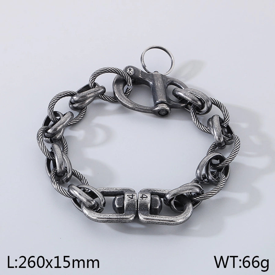 Simple Style Geometric 304 Stainless Steel  Bracelets In Bulk