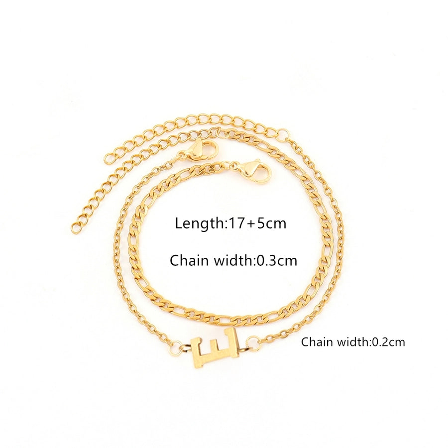 Elegant Simple Style Classic Style Letter 201 Stainless Steel 304 Stainless Steel Bracelets In Bulk