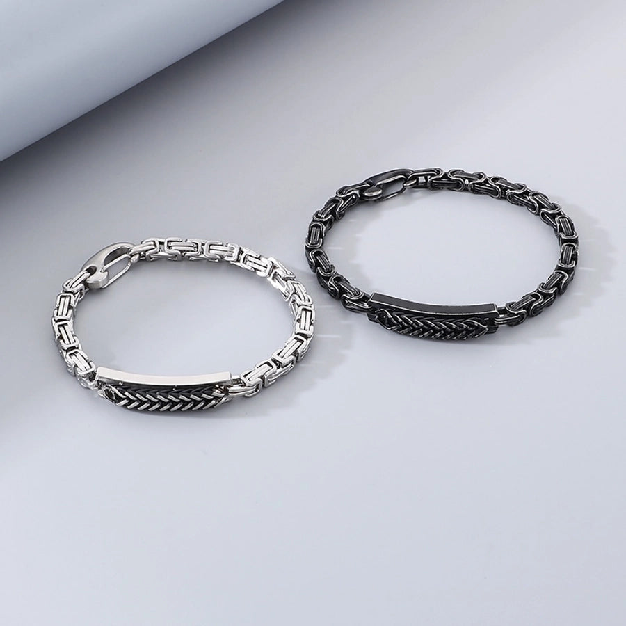 Simple Style Geometric 304 Stainless Steel  Bracelets In Bulk