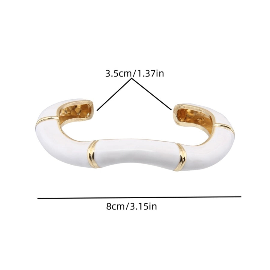 Jewelry Casual Vintage Style Simple Style Waves Copper Alloy Enamel Bangle