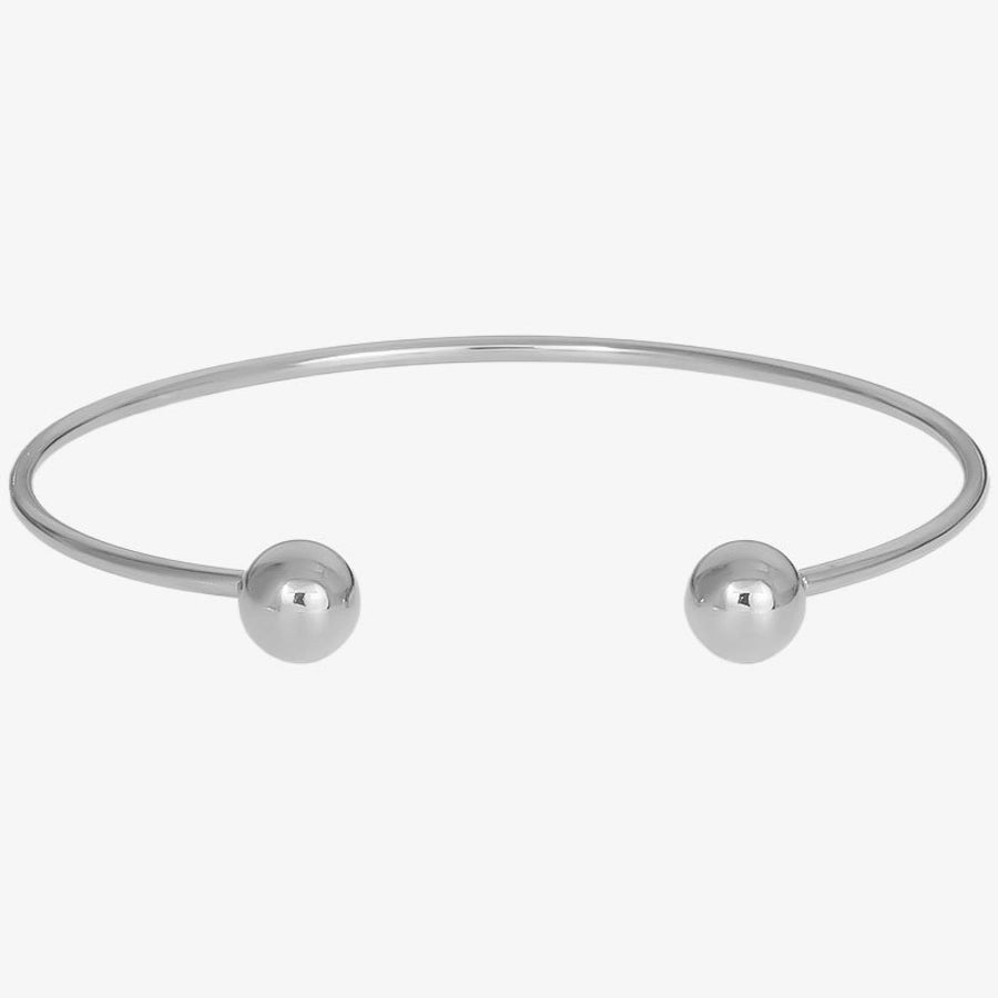 Simple Style Solid Color 304 Stainless Steel 18K Gold Plated Bangle In Bulk Stainless Steel Bracelets