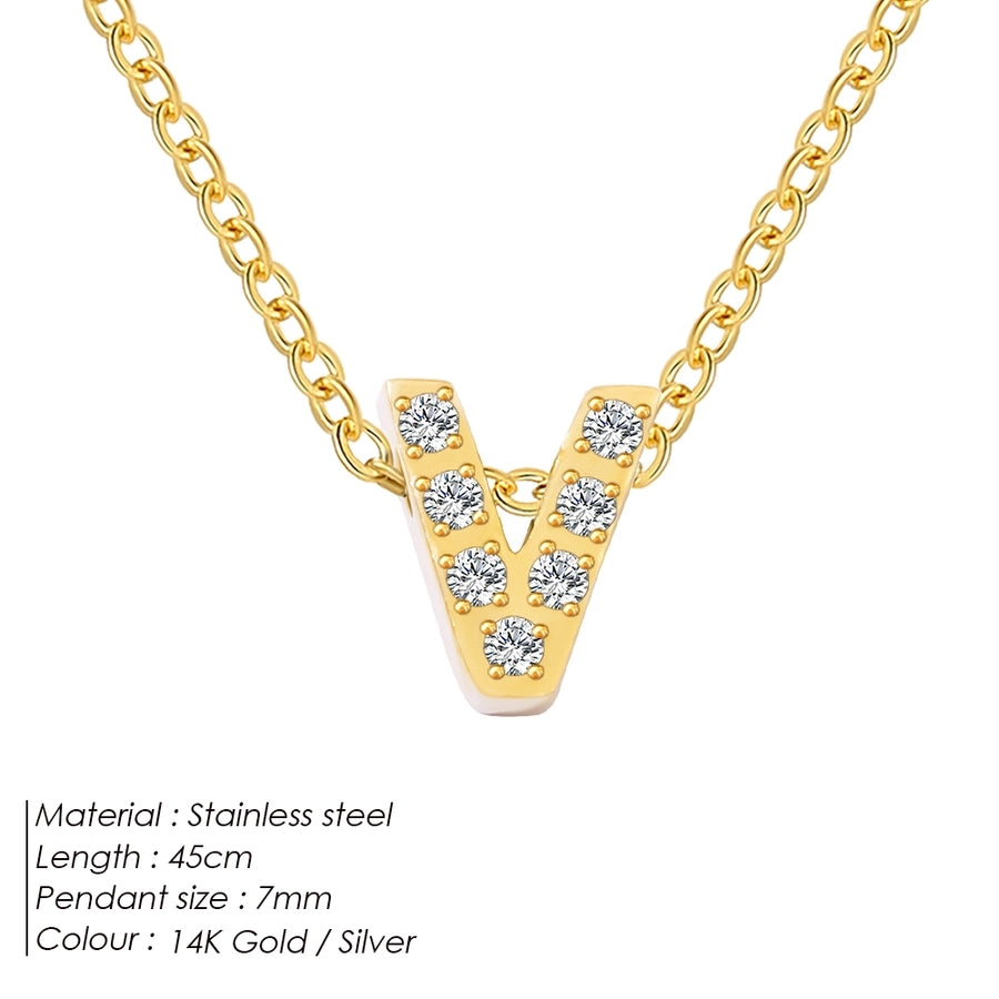 Jewelry Modern Style Simple Style Letter 304 Stainless Steel Pendant Necklace