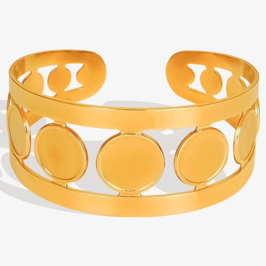 IG Style Solid Color 304 Stainless Steel 18K Gold Plated Bangle In Bulk Stainless Steel Bracelets