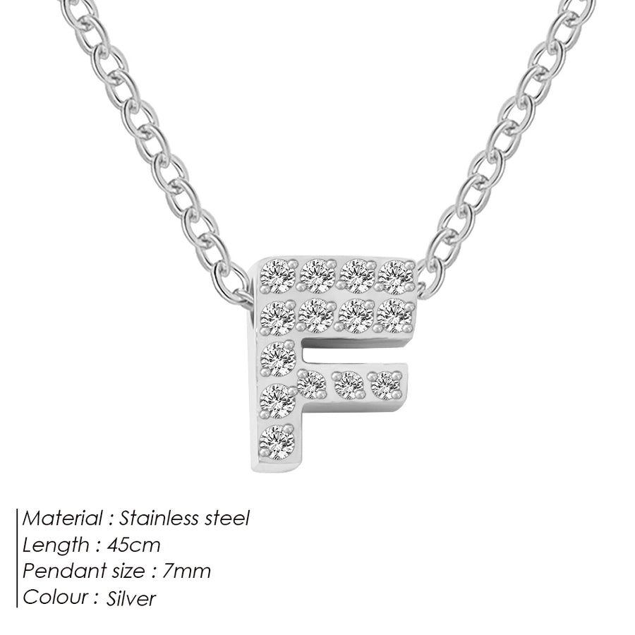 Jewelry Modern Style Simple Style Letter 304 Stainless Steel Pendant Necklace