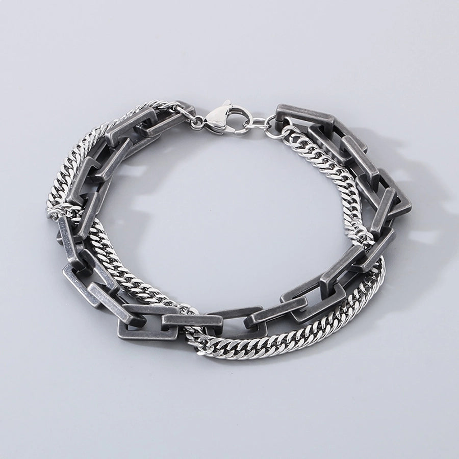 Simple Style Geometric 304 Stainless Steel  Bracelets In Bulk