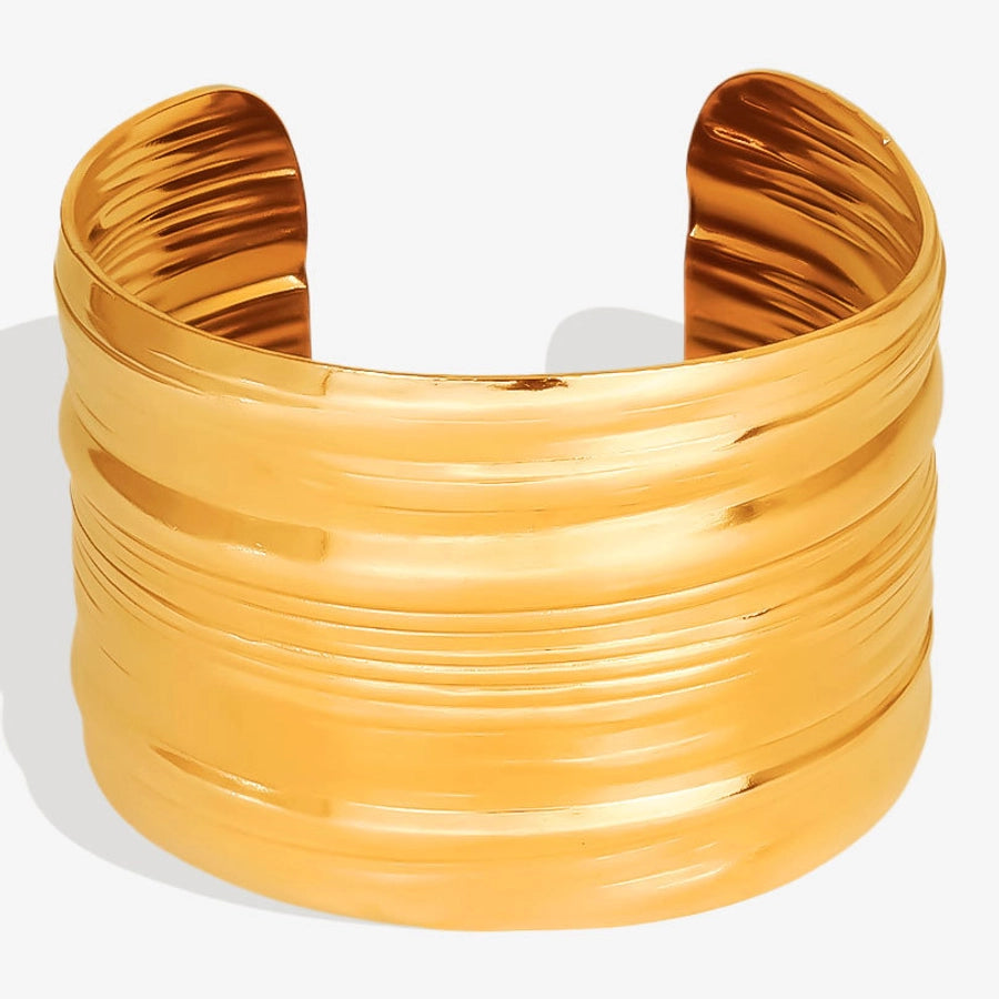 Hip-Hop Exaggerated Solid Color 304 Stainless Steel 18K Gold Plated Bangle In Bulk Stainless Steel Bracelets