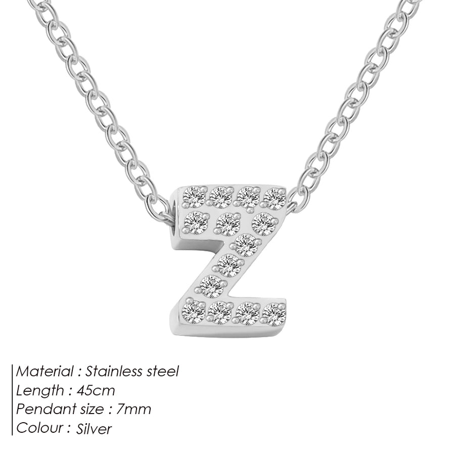 Jewelry Modern Style Simple Style Letter 304 Stainless Steel Pendant Necklace