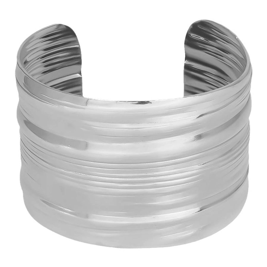 Hip-Hop Exaggerated Solid Color 304 Stainless Steel 18K Gold Plated Bangle In Bulk Stainless Steel Bracelets