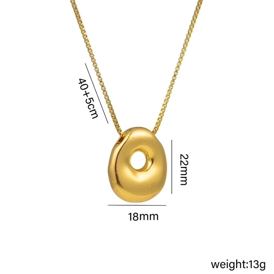 Jewelry Hip-Hop Simple Style Letter Titanium Steel 18K Gold Plated Plating Pendant Necklace