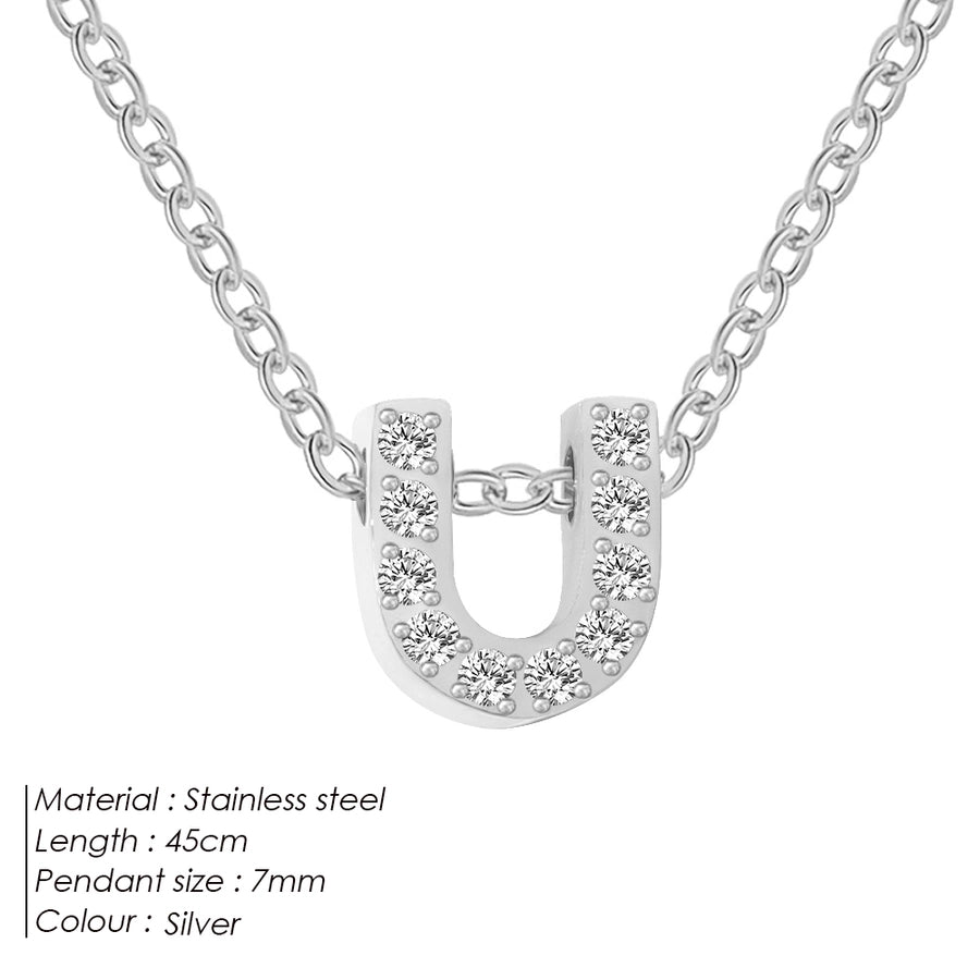 Jewelry Modern Style Simple Style Letter 304 Stainless Steel Pendant Necklace
