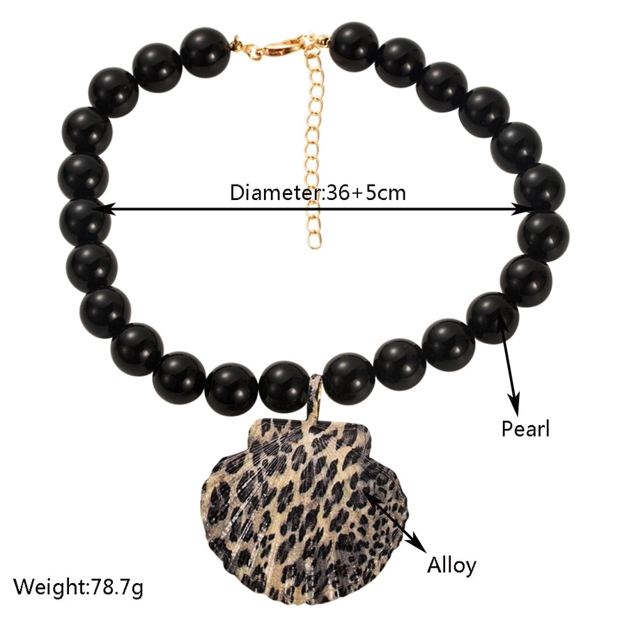 Casual Elegant Classic Style Shell Alloy Resin Leather rope Beaded Chain Beaded Necklaces