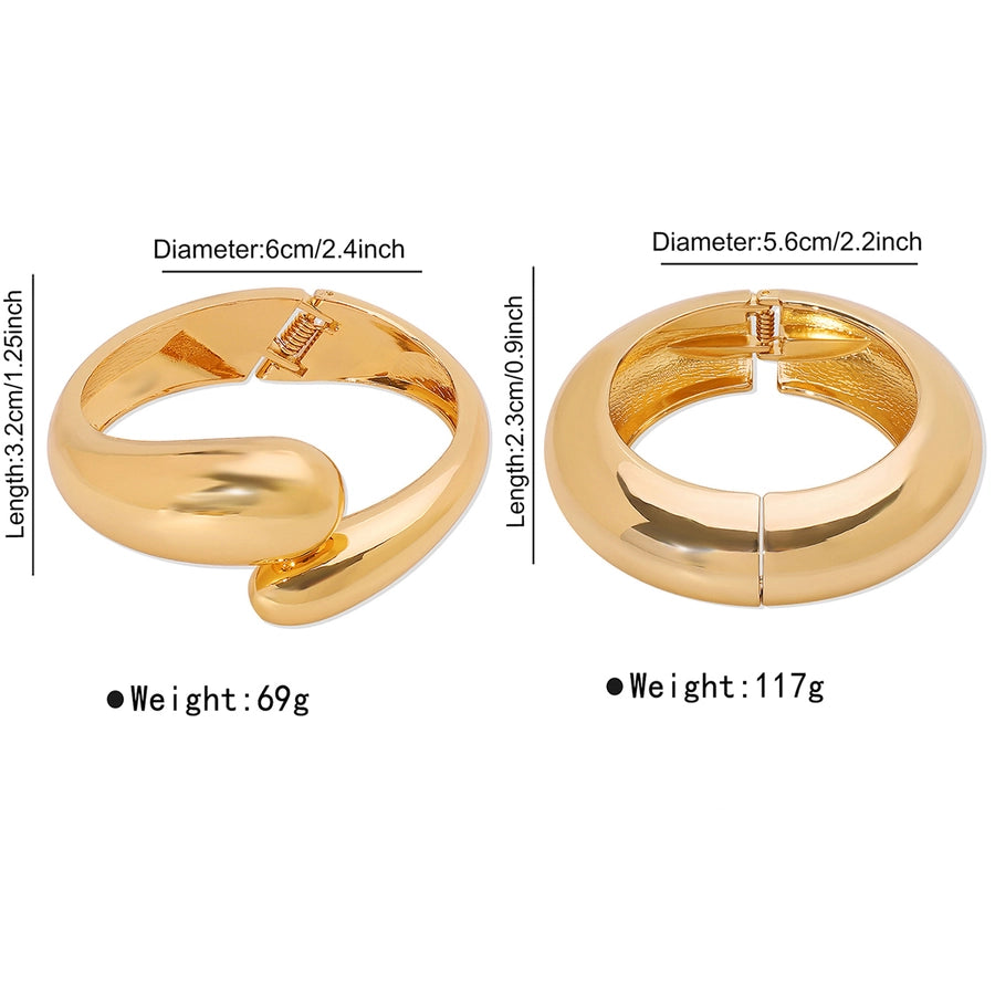 Elegant Retro Geometric Alloy Bangles