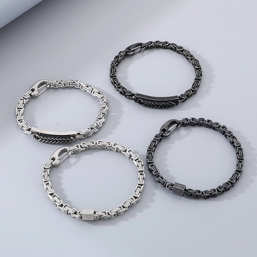 Simple Style Geometric 304 Stainless Steel  Bracelets In Bulk