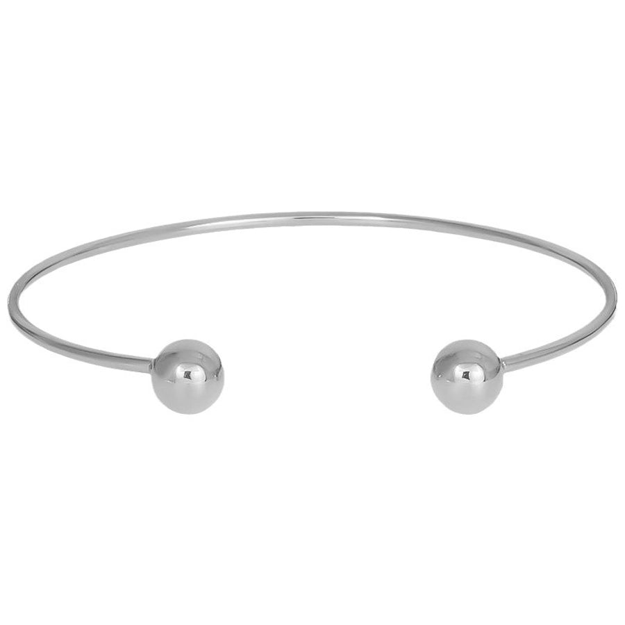 Simple Style Solid Color 304 Stainless Steel 18K Gold Plated Bangle In Bulk Stainless Steel Bracelets