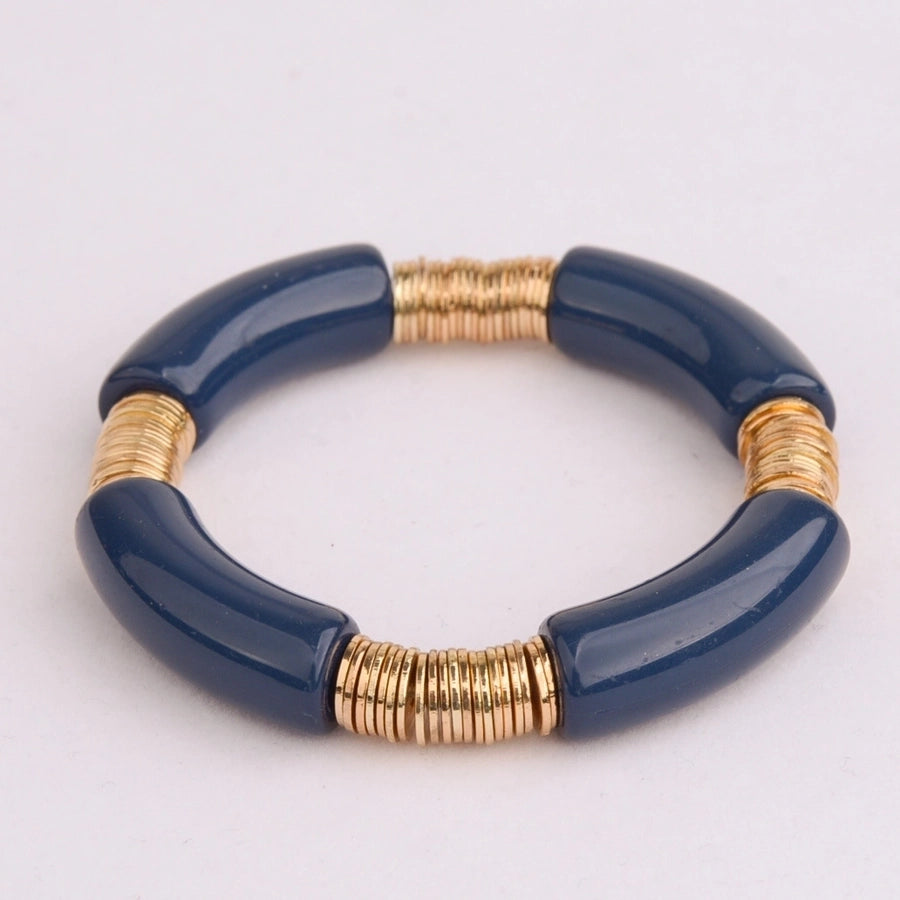 simple style classic style round arylic metal  bracelets