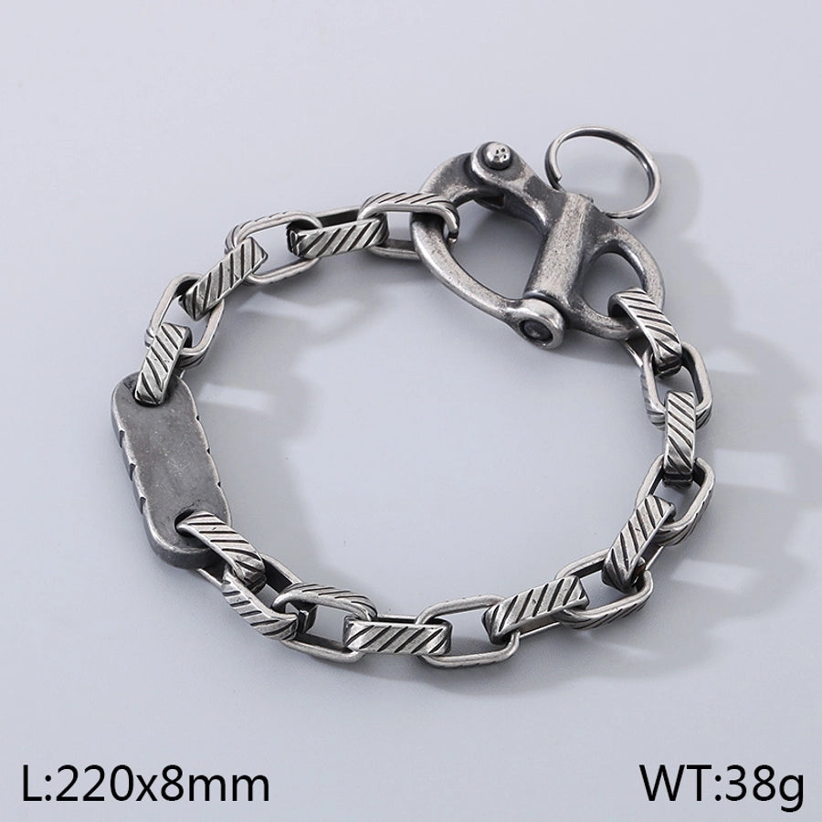 Simple Style Geometric 304 Stainless Steel  Bracelets In Bulk