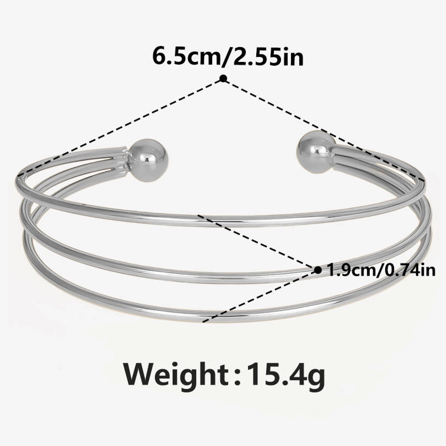 IG Style Solid Color 304 Stainless Steel 18K Gold Plated Bangle In Bulk Stainless Steel Bracelets