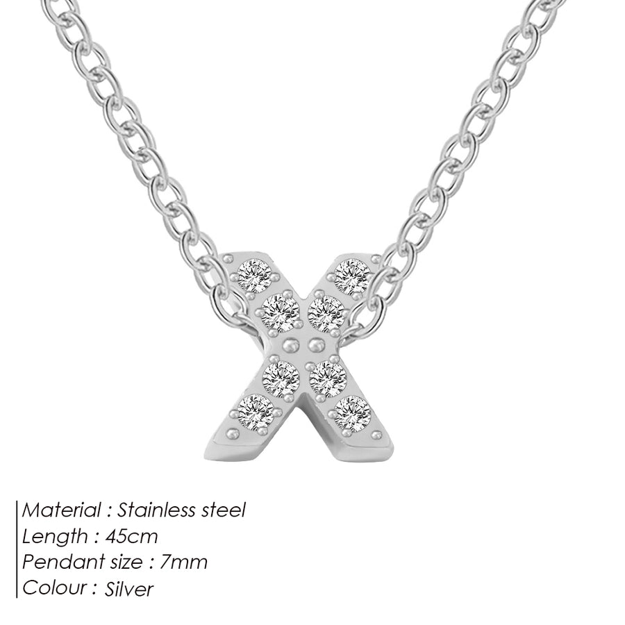 Jewelry Modern Style Simple Style Letter 304 Stainless Steel Pendant Necklace