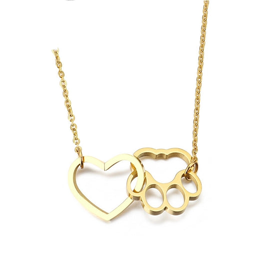 Titanium Steel 18K Gold Plated Fashion Plating Animal Necklace