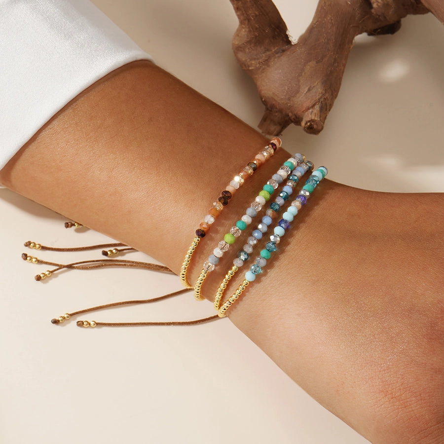 Bohemian Geometric Artificial Crystal  Bracelets