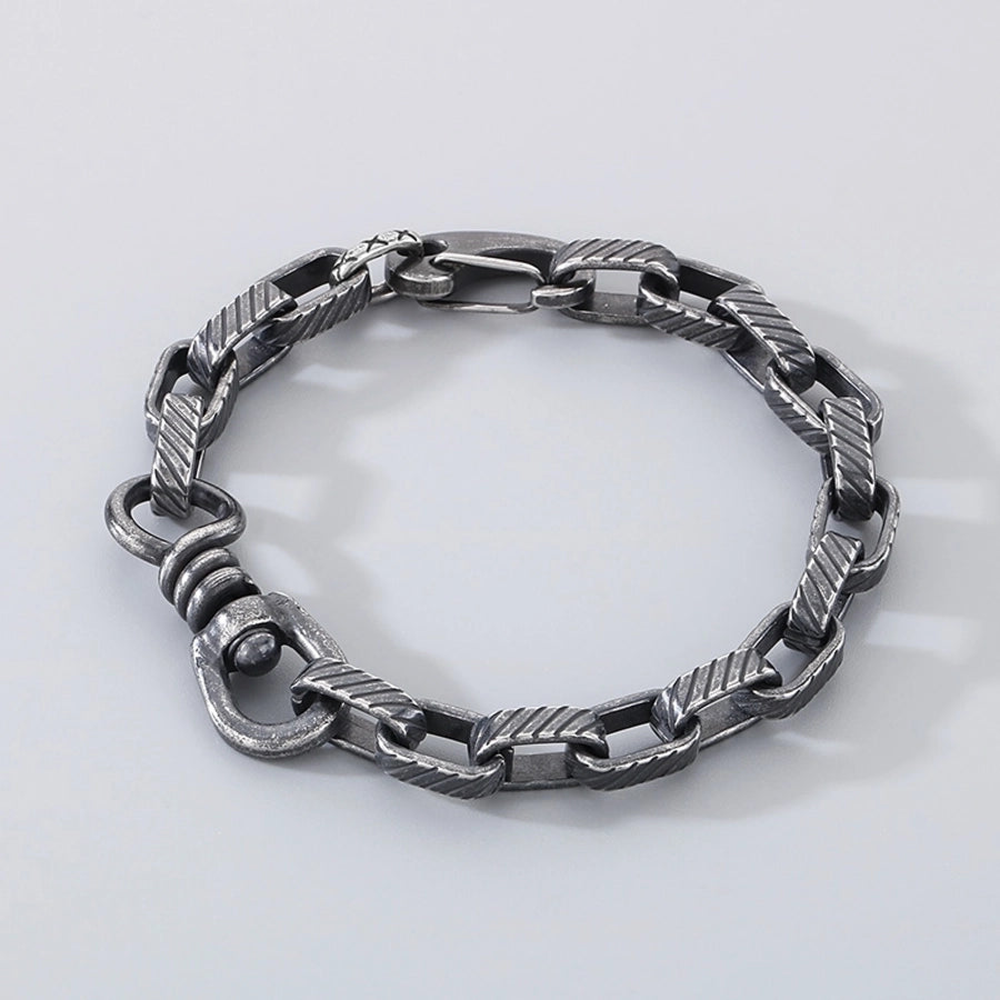 Simple Style Geometric 304 Stainless Steel Cuban Link Chain Curb Chain Bracelets In Bulk