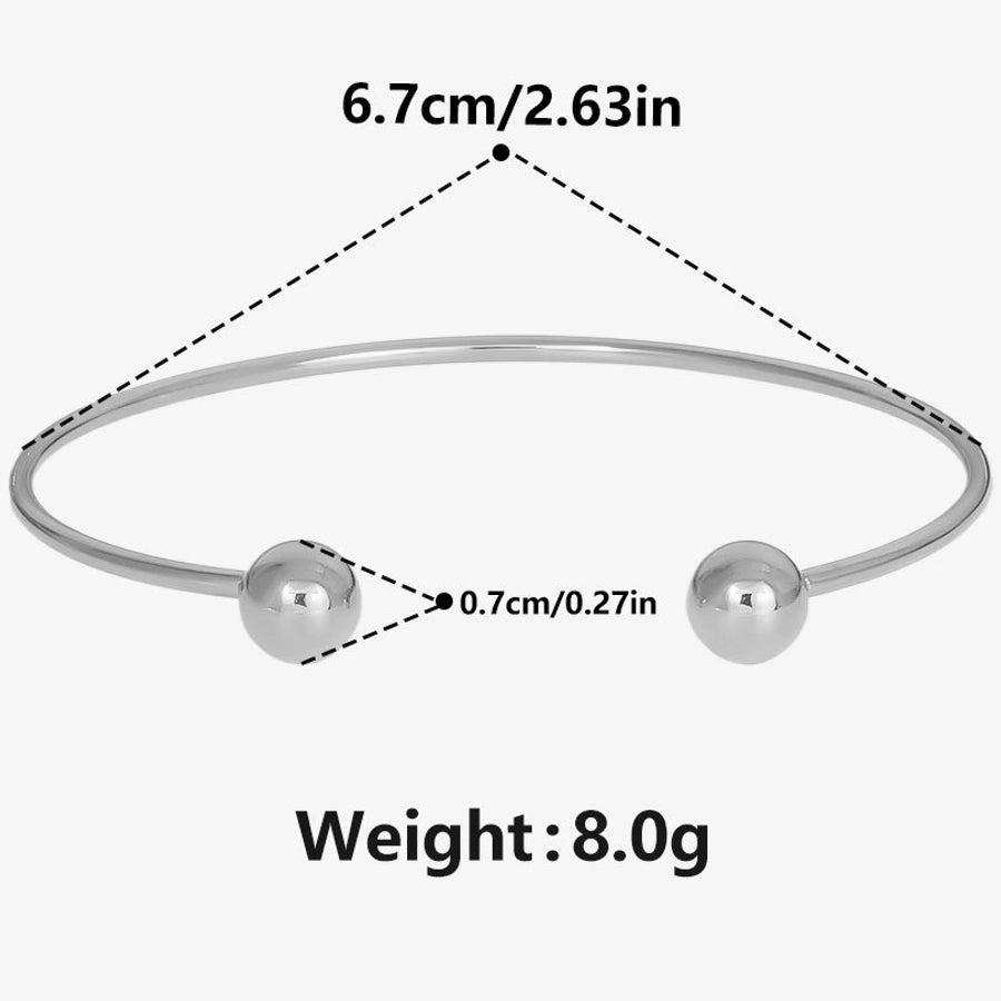 Simple Style Solid Color 304 Stainless Steel 18K Gold Plated Bangle In Bulk Stainless Steel Bracelets