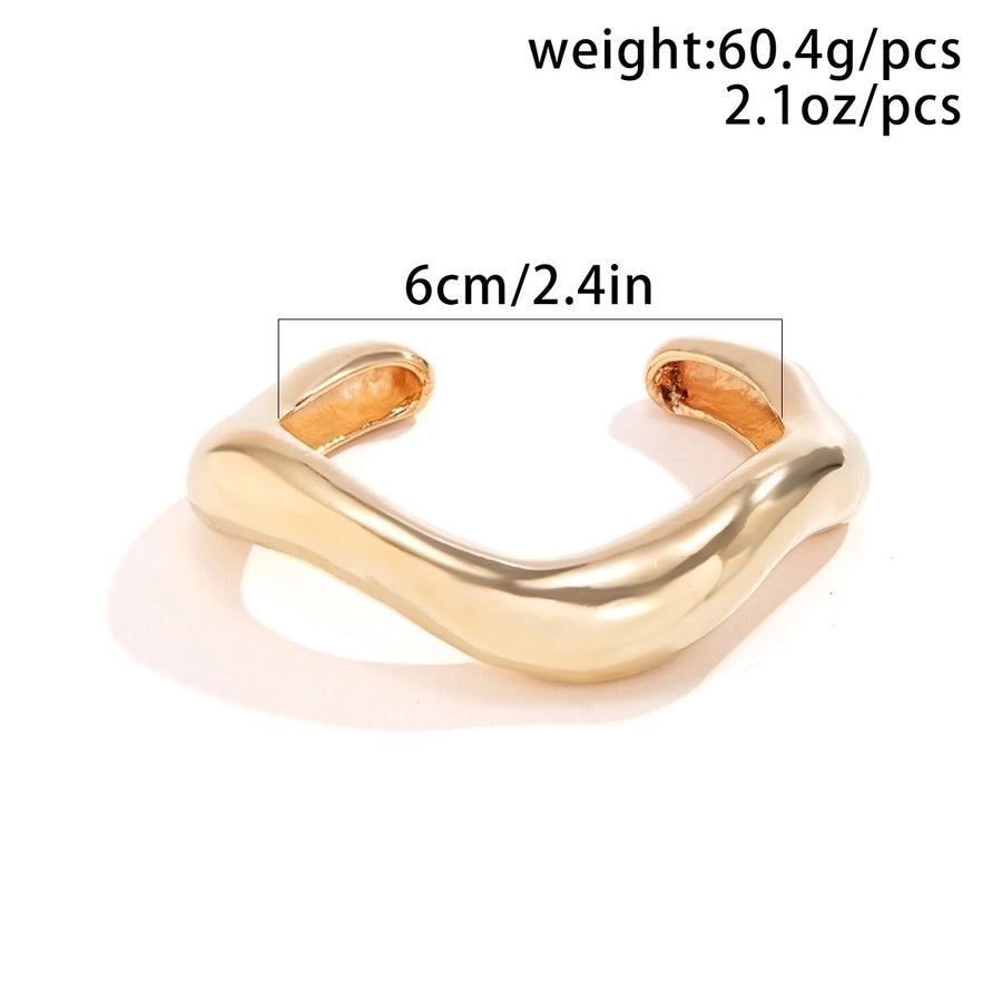 Cute Exaggerated Simple Style Irregular Metal  Bangle