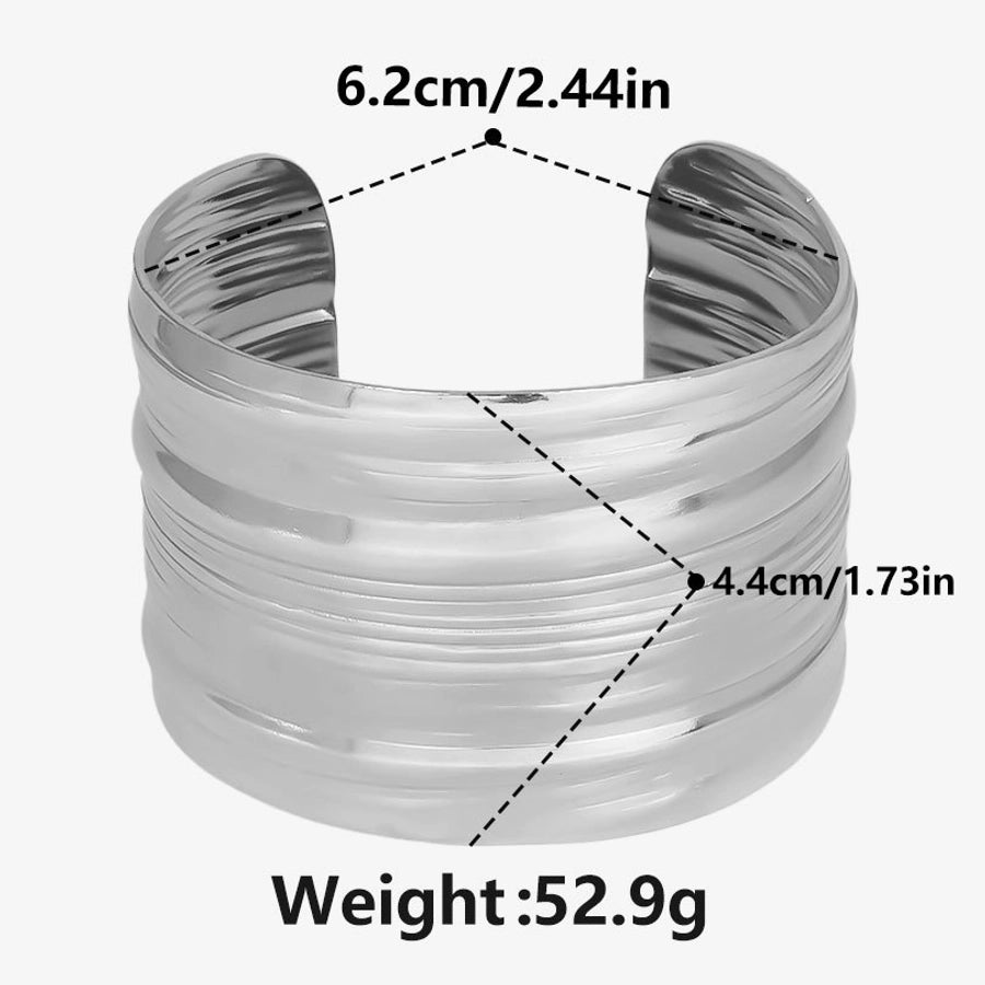 Hip-Hop Exaggerated Solid Color 304 Stainless Steel 18K Gold Plated Bangle In Bulk Stainless Steel Bracelets
