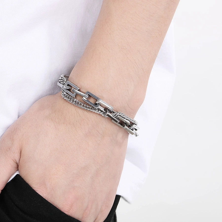 Simple Style Geometric 304 Stainless Steel  Bracelets In Bulk