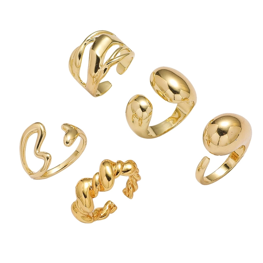 IG Style Exaggerated Geometric Solid Color Alloy Unisex Rings