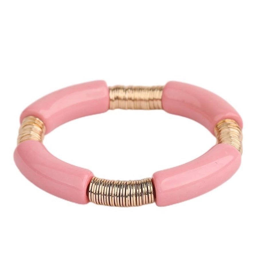 simple style classic style round arylic metal  bracelets