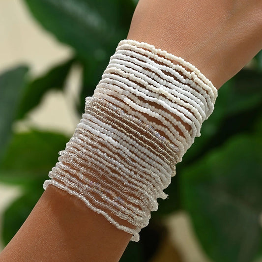 Bohemian Simple Style Solid Color Glass glass  Bracelets