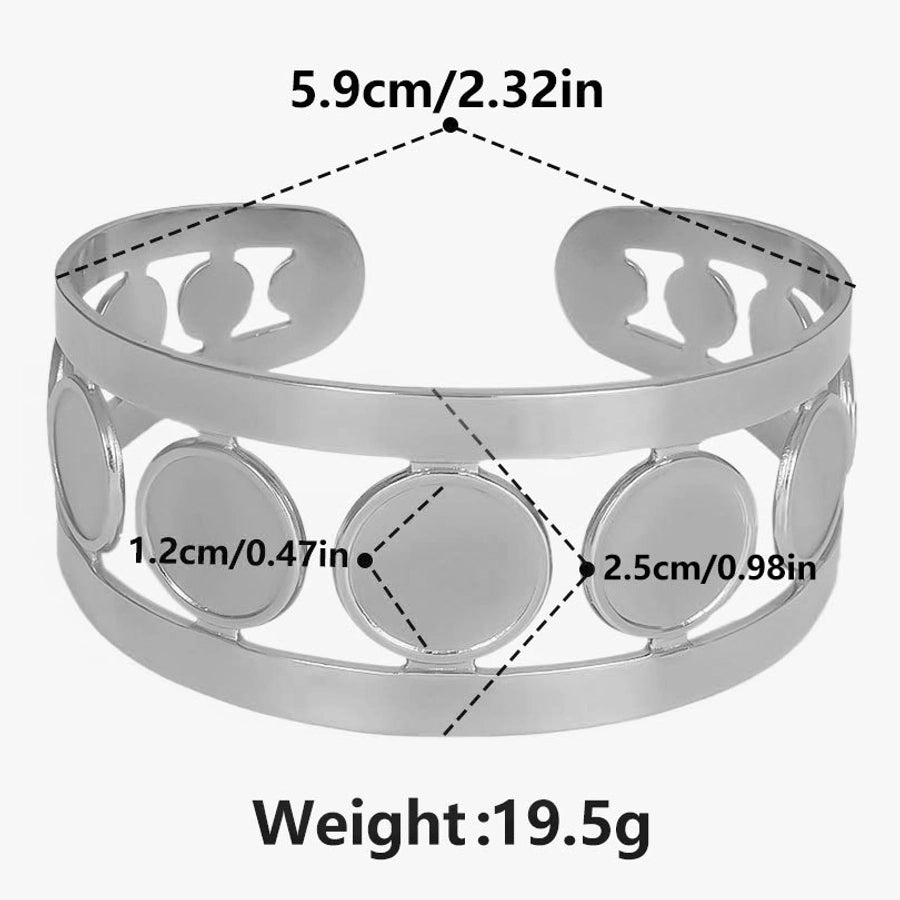 IG Style Solid Color 304 Stainless Steel 18K Gold Plated Bangle In Bulk Stainless Steel Bracelets