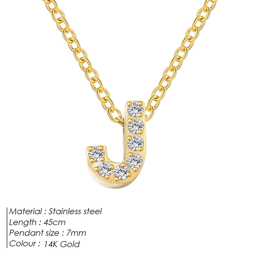Jewelry Modern Style Simple Style Letter 304 Stainless Steel Pendant Necklace