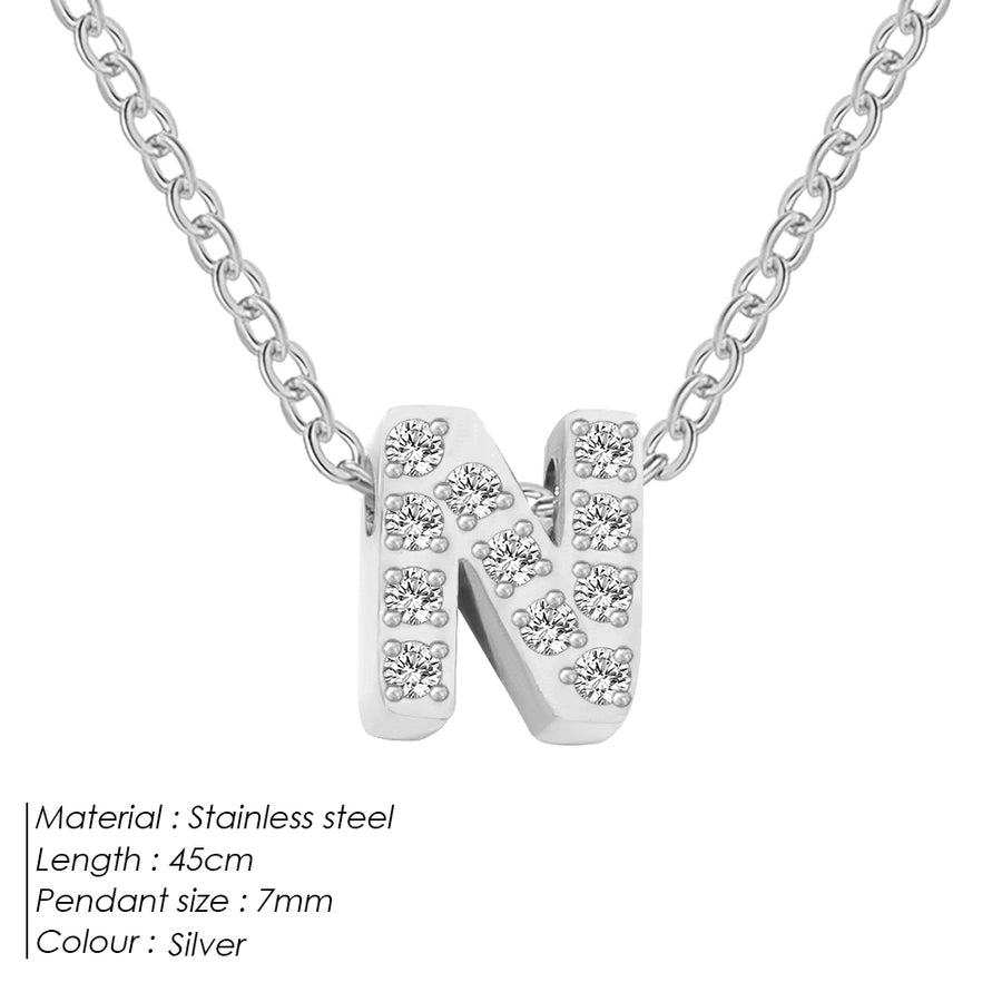 Jewelry Modern Style Simple Style Letter 304 Stainless Steel Pendant Necklace