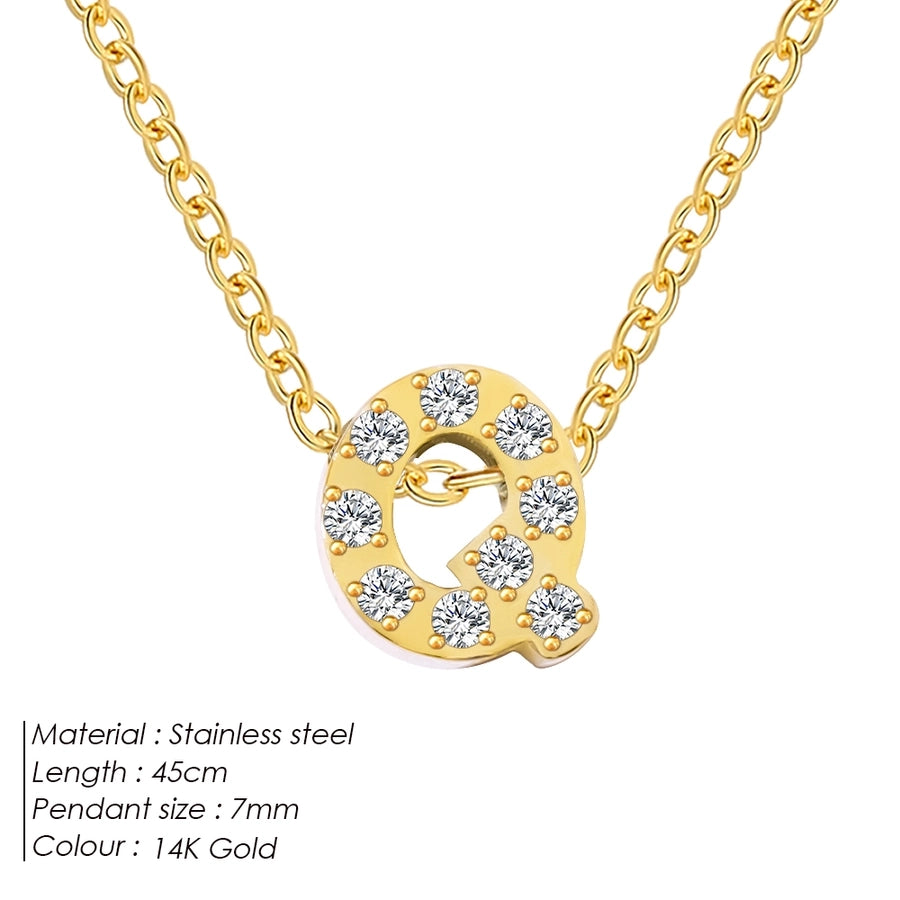 Jewelry Modern Style Simple Style Letter 304 Stainless Steel Pendant Necklace