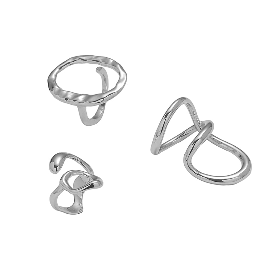 IG Style Exaggerated Geometric Solid Color Alloy Unisex Rings