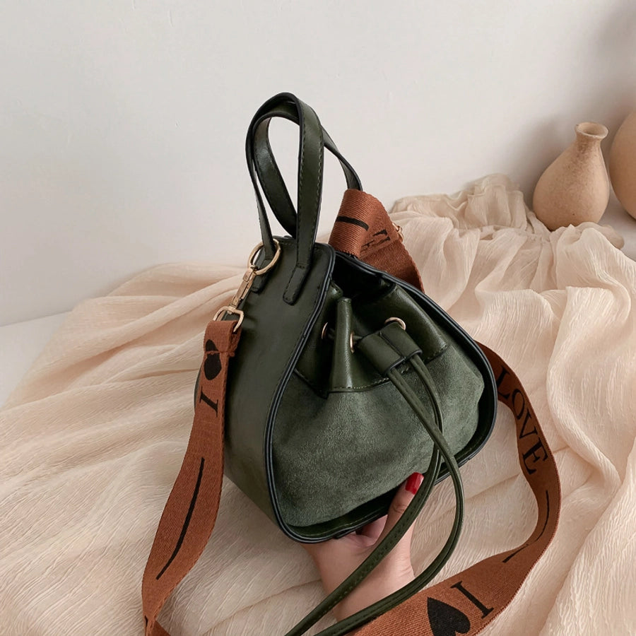 small pu leather bucket bag