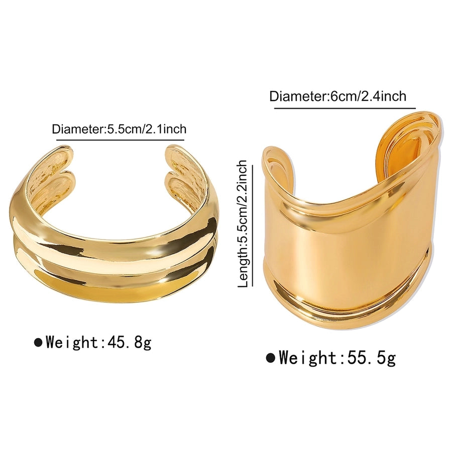 Elegant Retro Commute Geometric Alloy Bangles