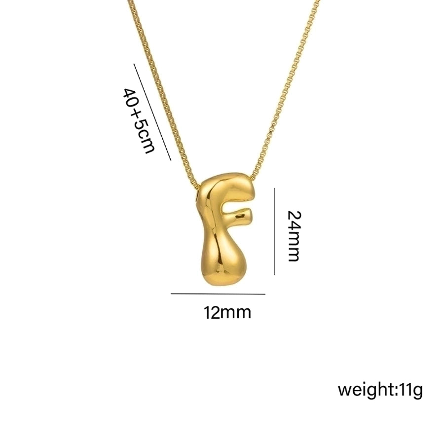 Jewelry Hip-Hop Simple Style Letter Titanium Steel 18K Gold Plated Plating Pendant Necklace