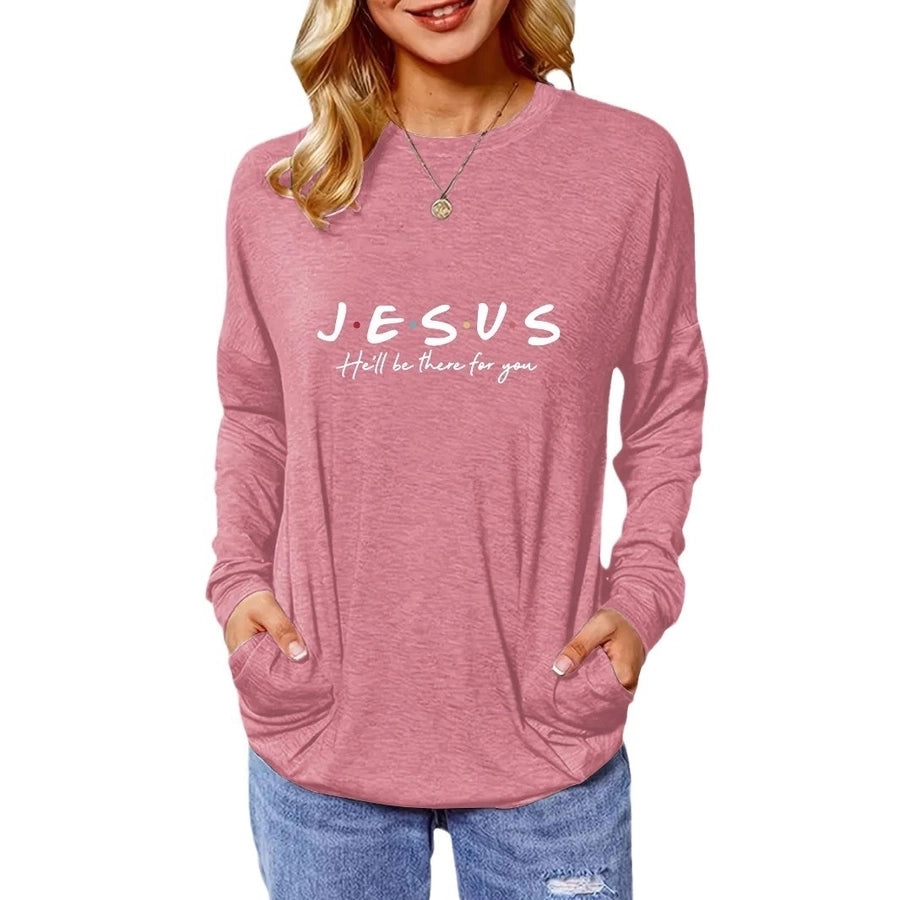 Women's T-shirt Long Sleeve T-Shirts Casual Letter