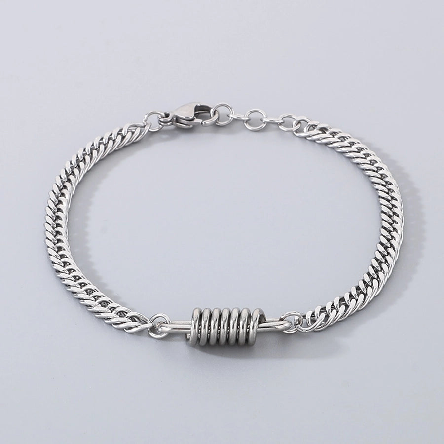 Simple Style Solid Color 304 Stainless Steel 18K Gold Plated cable chain Bracelets In Bulk