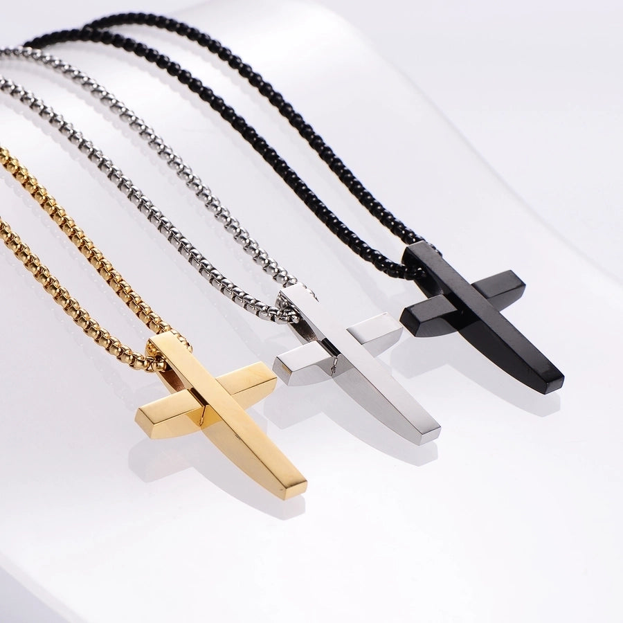 Hip-Hop Rock Streetwear Cross 304 Stainless Steel Plating Unisex