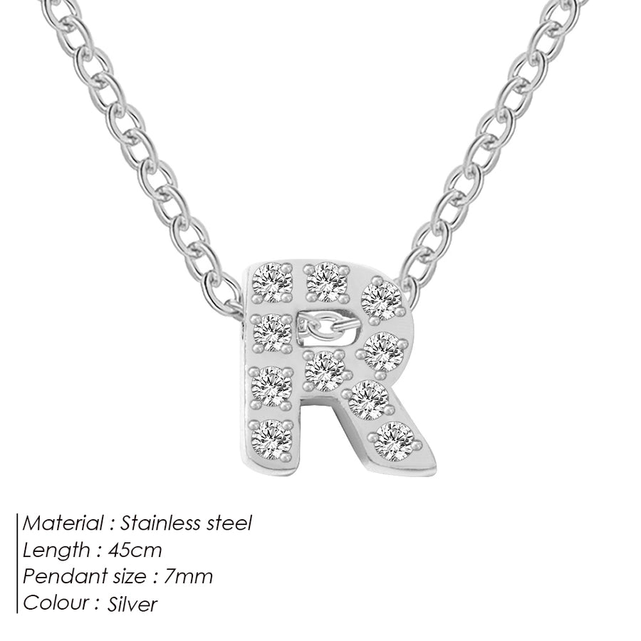 Jewelry Modern Style Simple Style Letter 304 Stainless Steel Pendant Necklace