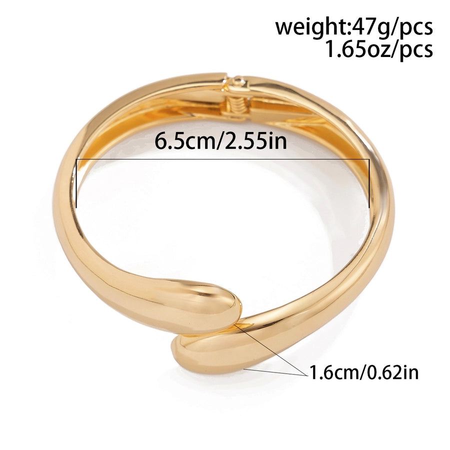 Elegant Simple Style Solid Color Rhinestones Alloy Bangles