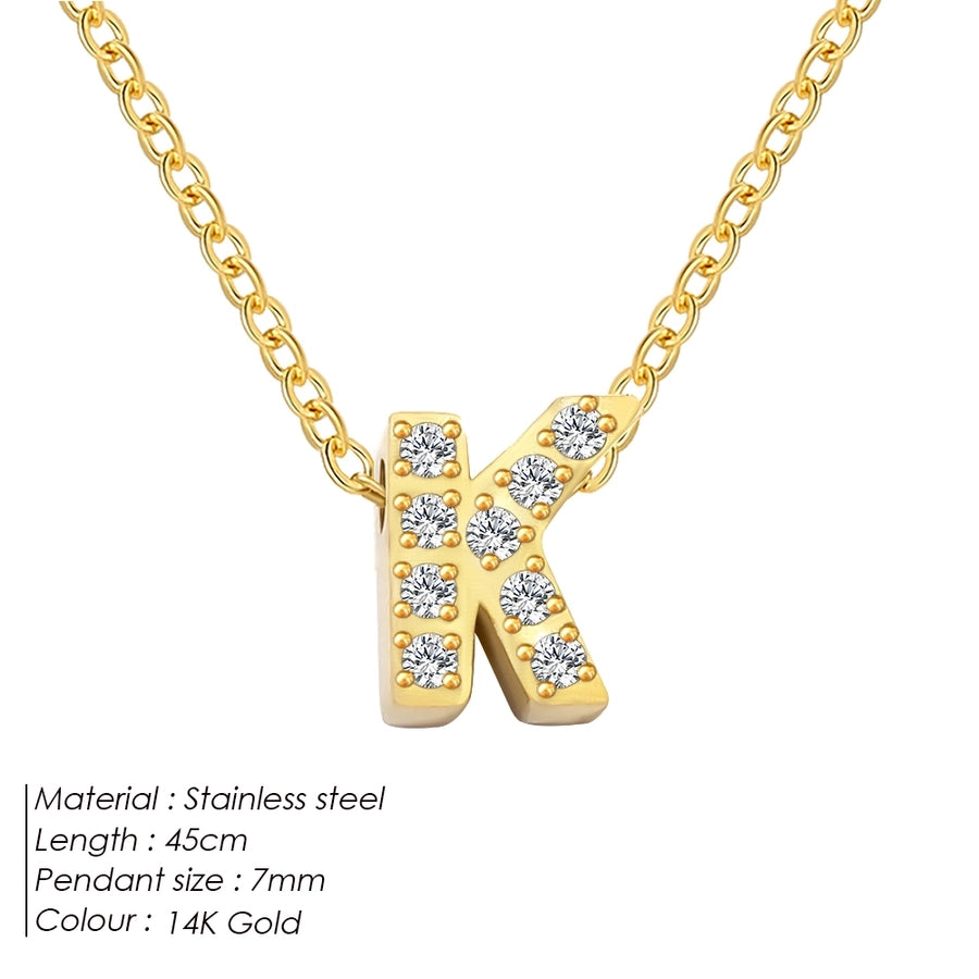 Jewelry Modern Style Simple Style Letter 304 Stainless Steel Pendant Necklace