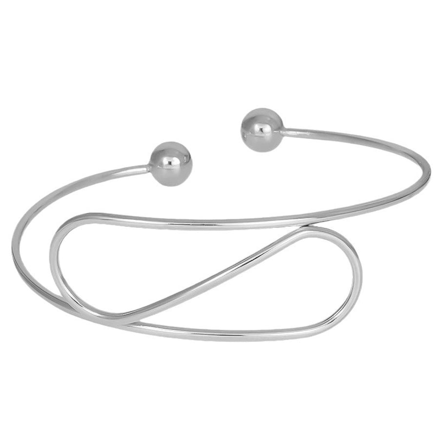 IG Style Simple Style Solid Color 304 Stainless Steel 18K Gold Plated Bangle In Bulk Stainless Steel Bracelets