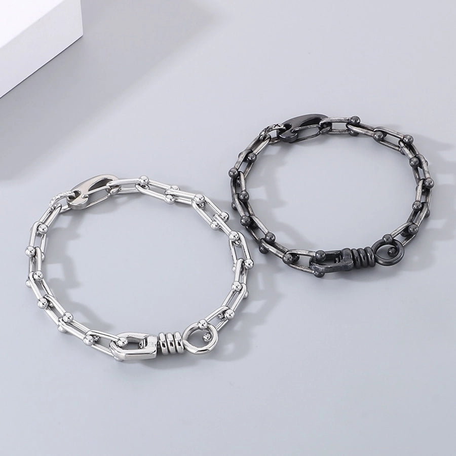 Simple Style Geometric 304 Stainless Steel  Bracelets In Bulk